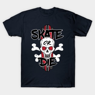 Skateboard Skull n Crossbones T-Shirt